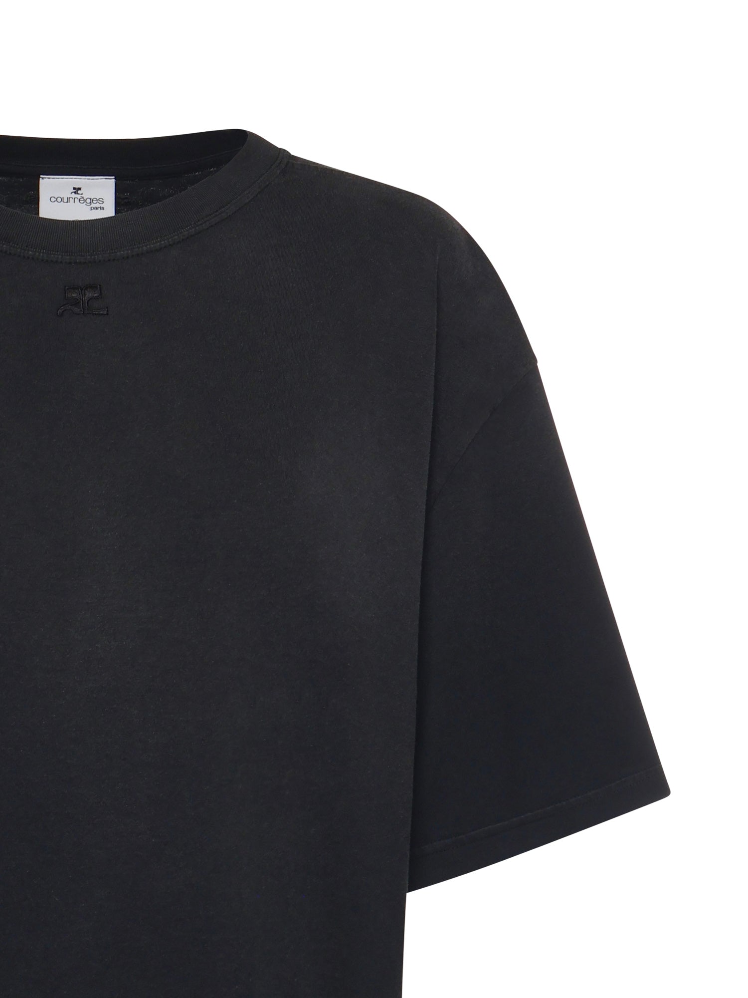 T-shirt in cotone con logo 126JTS237JS0273 9999 COURREGES 