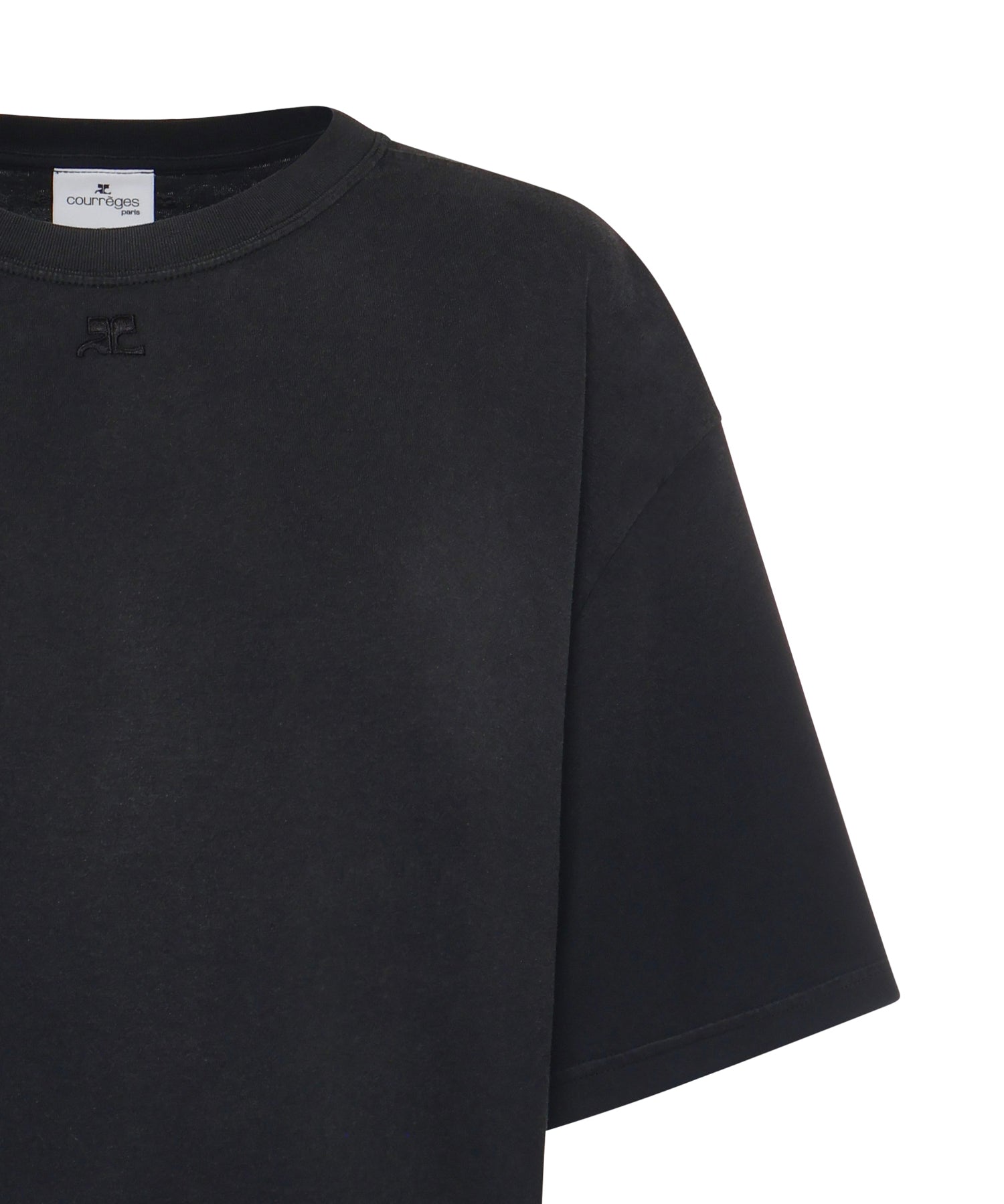 T-shirt in cotone con logo 126JTS237JS0273 9999 COURREGES 