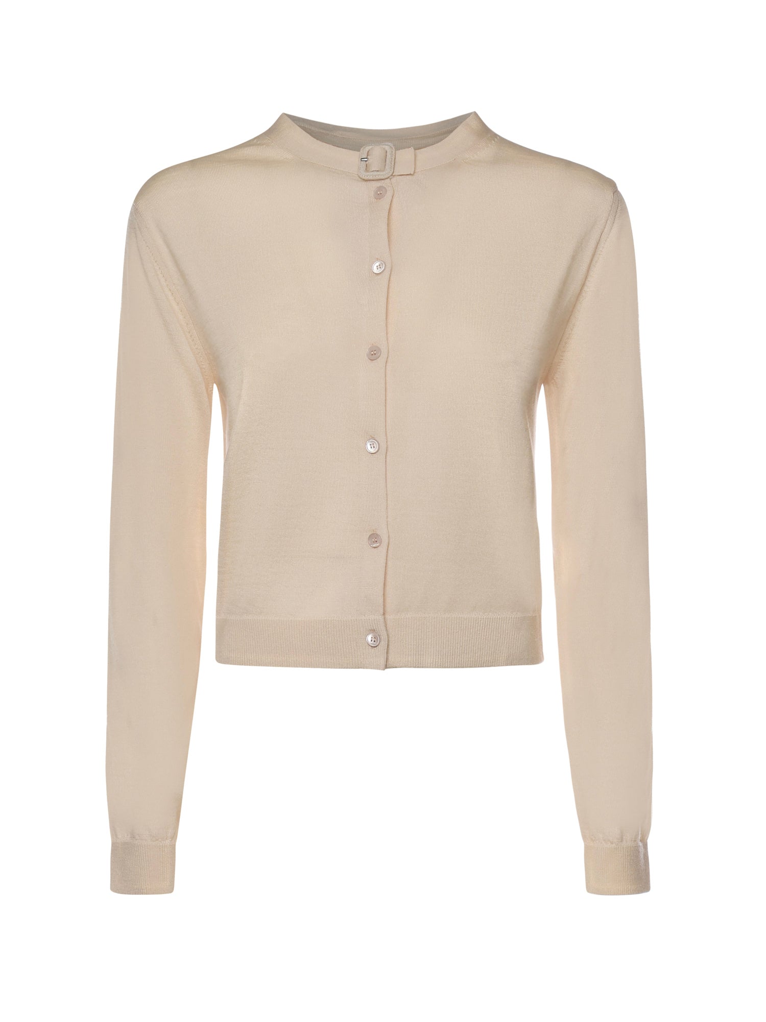 Cardigan in lana merino 126MGI045FI0071 1069 COURREGES 