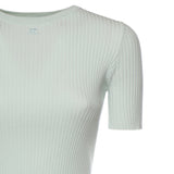 Top cropped in maglia a coste con logo 126MPU267FI0001 7038 COURREGES 