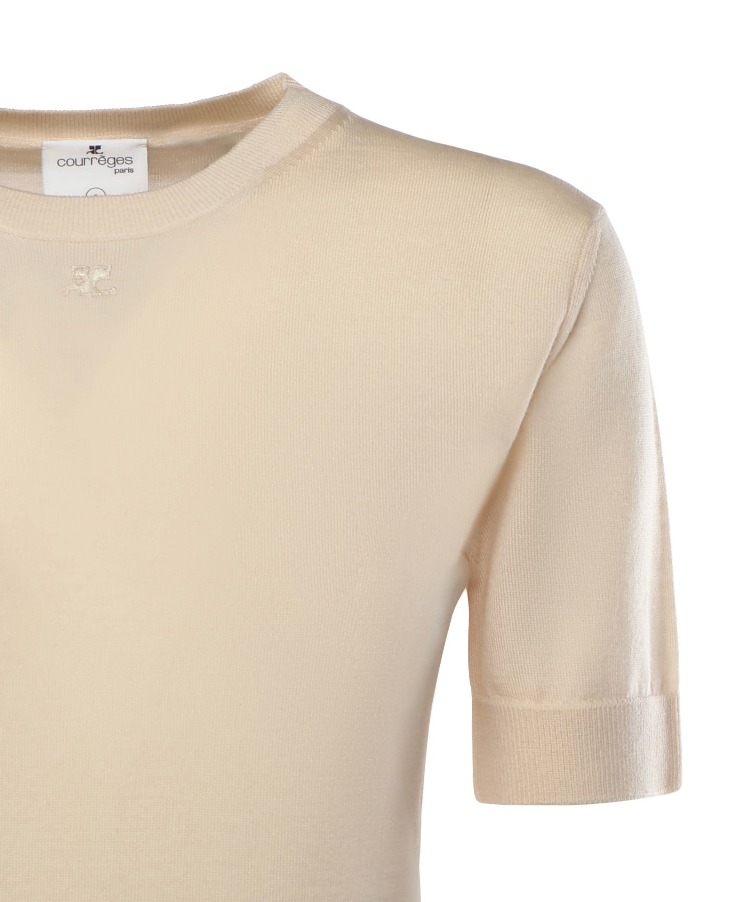 Top in lana con logo 126MT0478FI0071 1069 COURREGES 