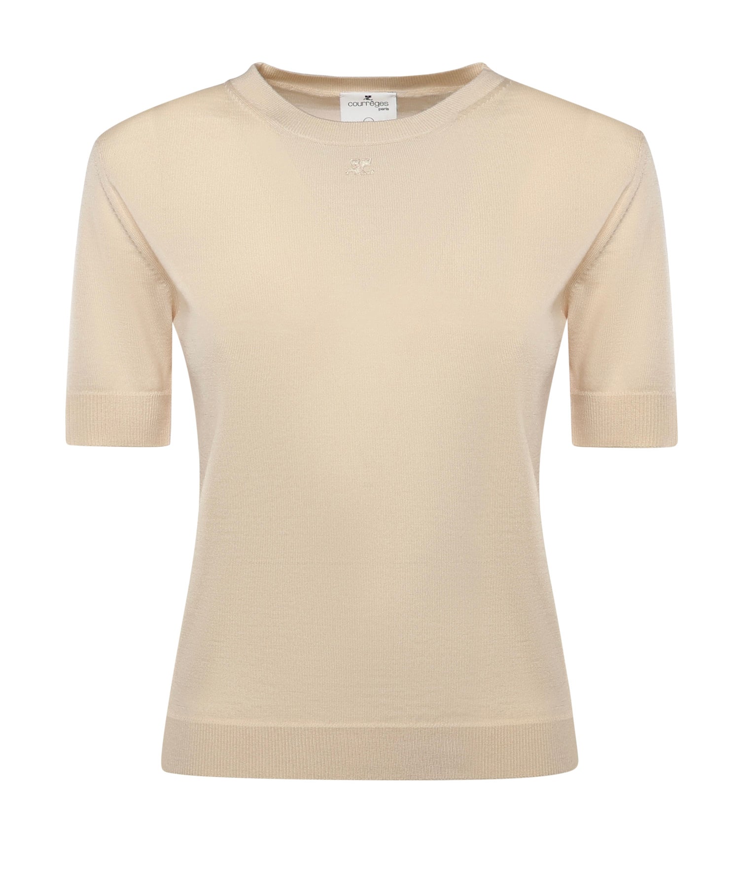 Top in lana con logo 126MT0478FI0071 1069 COURREGES 