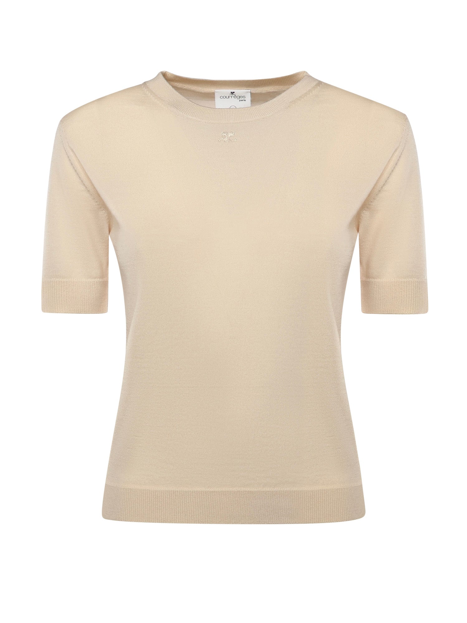 Top in lana con logo 126MT0478FI0071 1069 COURREGES 