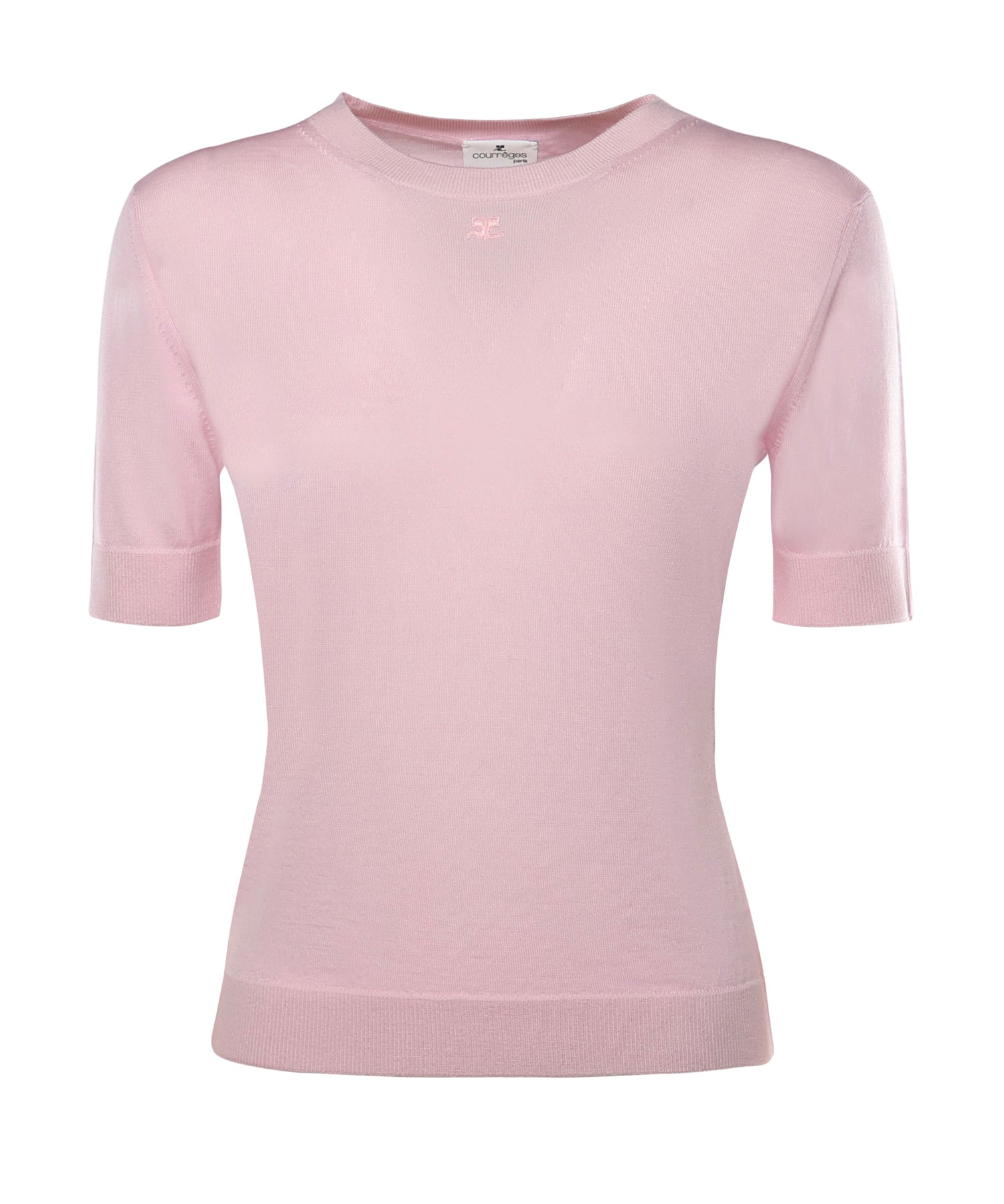 Top in lana con logo 126MT0478FI0071 5022 COURREGES 