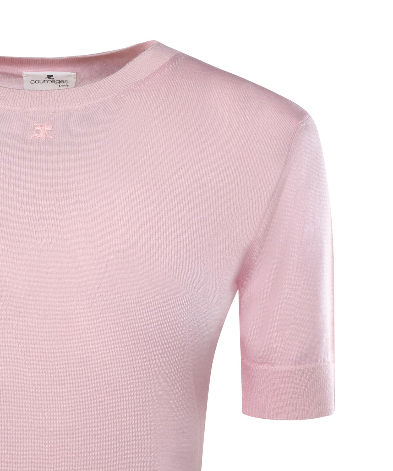 Top in lana con logo 126MT0478FI0071 5022 COURREGES 