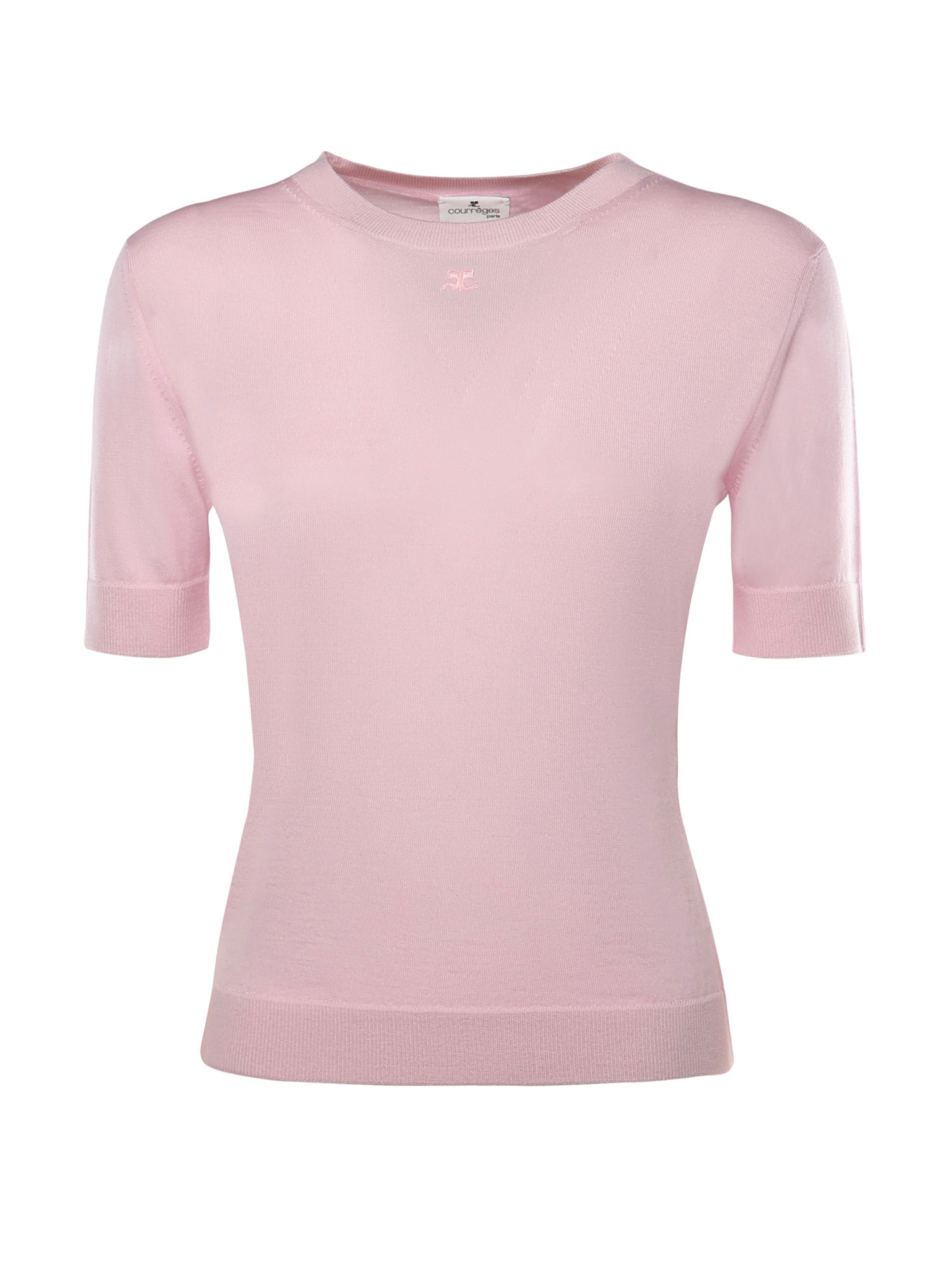 Top in lana con logo 126MT0478FI0071 5022 COURREGES 