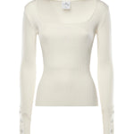 Top Heritage in maglia a costine 126MT0479FI0001 0001 COURREGES 