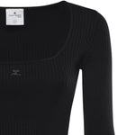Top Heritage in maglia a costine 126MT0479FI0001 9999 COURREGES 