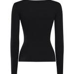 Top Heritage in maglia a costine 126MT0479FI0001 9999 COURREGES 