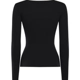 Top Heritage in maglia a costine 126MT0479FI0001 9999 COURREGES 