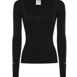 Top Heritage in maglia a costine 126MT0479FI0001 9999 COURREGES 