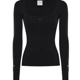 Top Heritage in maglia a costine 126MT0479FI0001 9999 COURREGES 