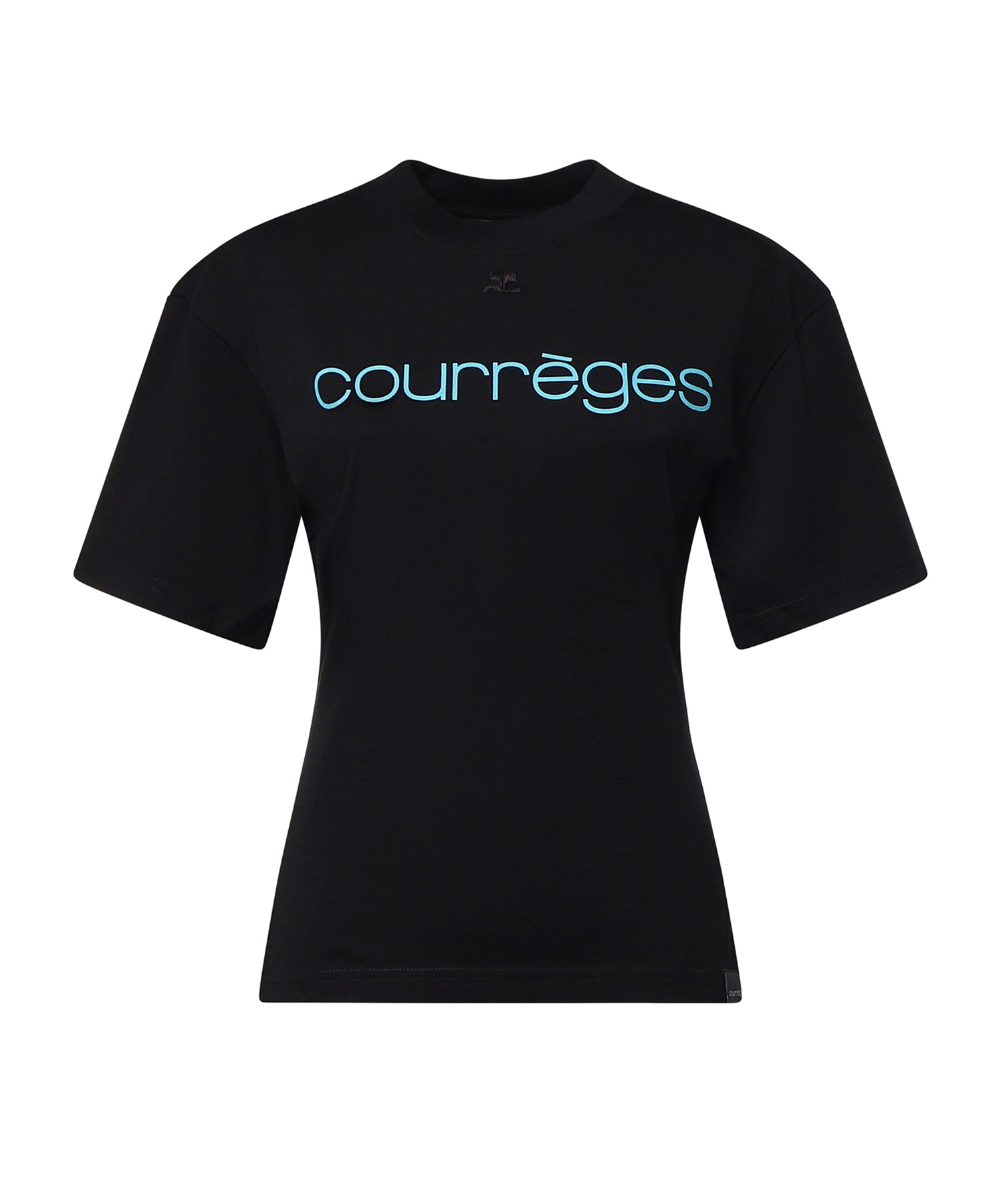 T-shirt con stampa logo in cotone 226JTS168JS0233 9999 COURREGES 