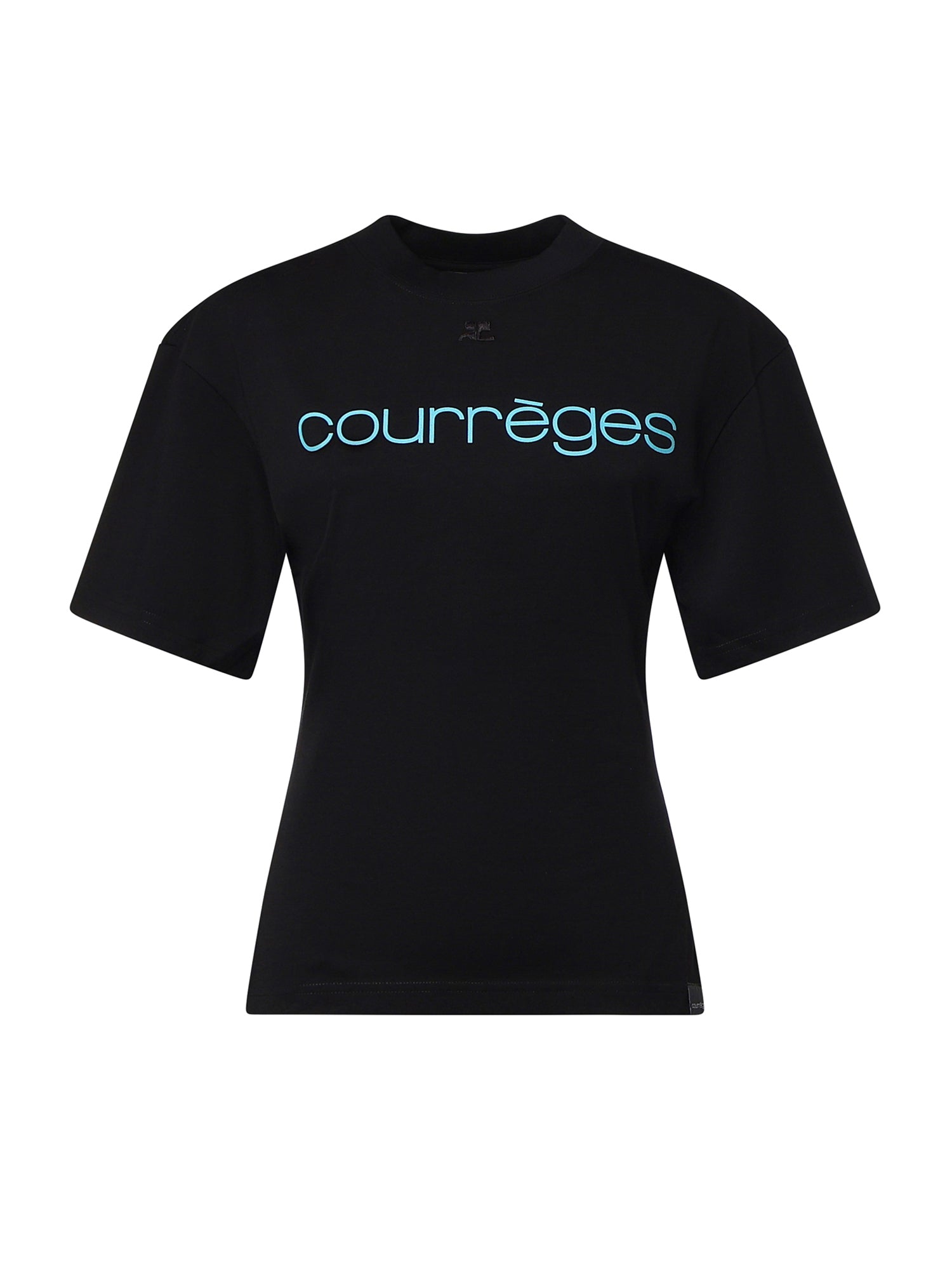 T-shirt con stampa logo in cotone 226JTS168JS0233 9999 COURREGES 