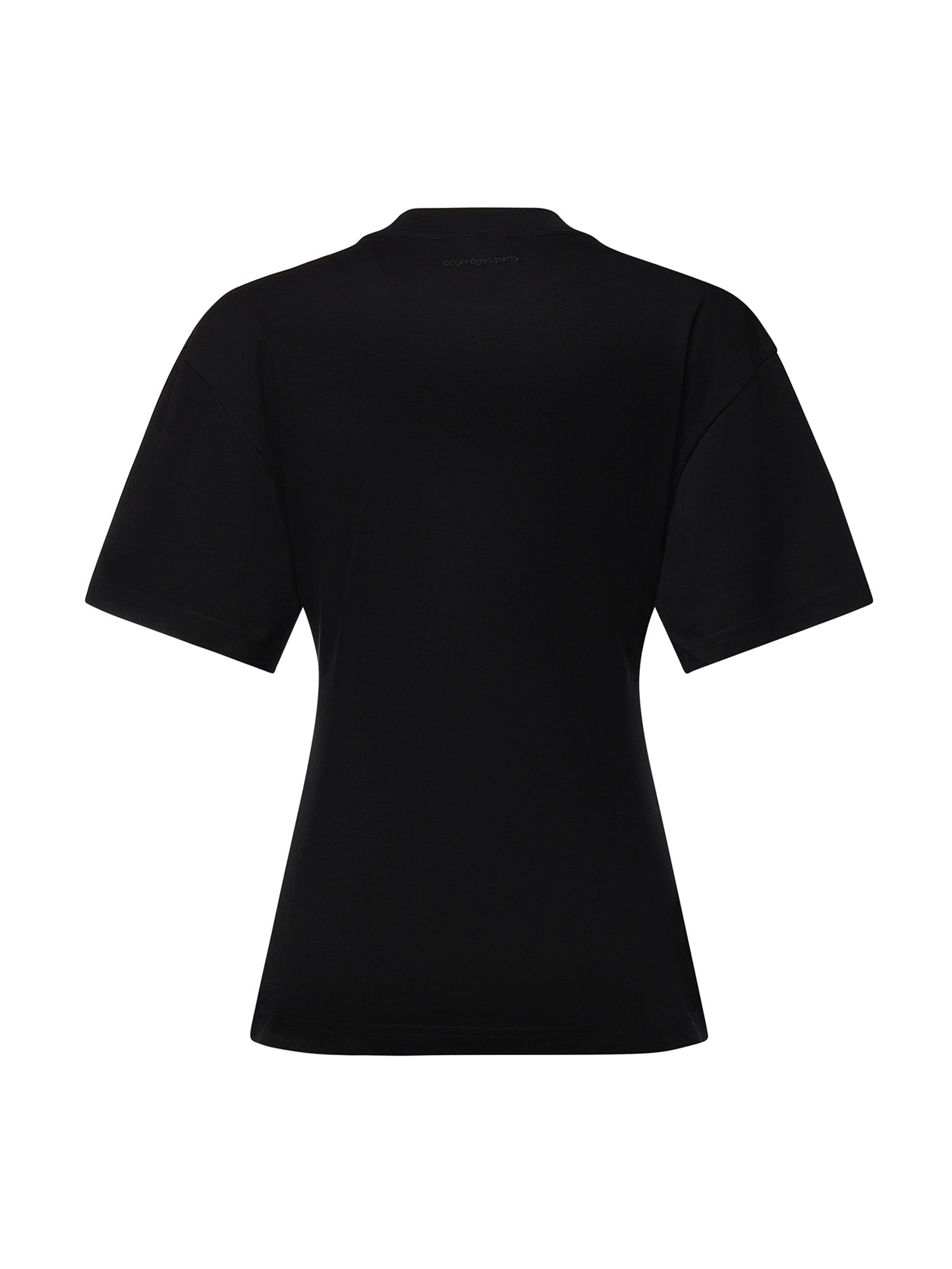 T-shirt con stampa logo in cotone 226JTS168JS0233 9999 COURREGES 
