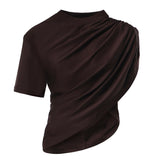 T-shirt cropped asimmetrica in jersey cotone 226JTS241JS0290 1983 COURREGES 
