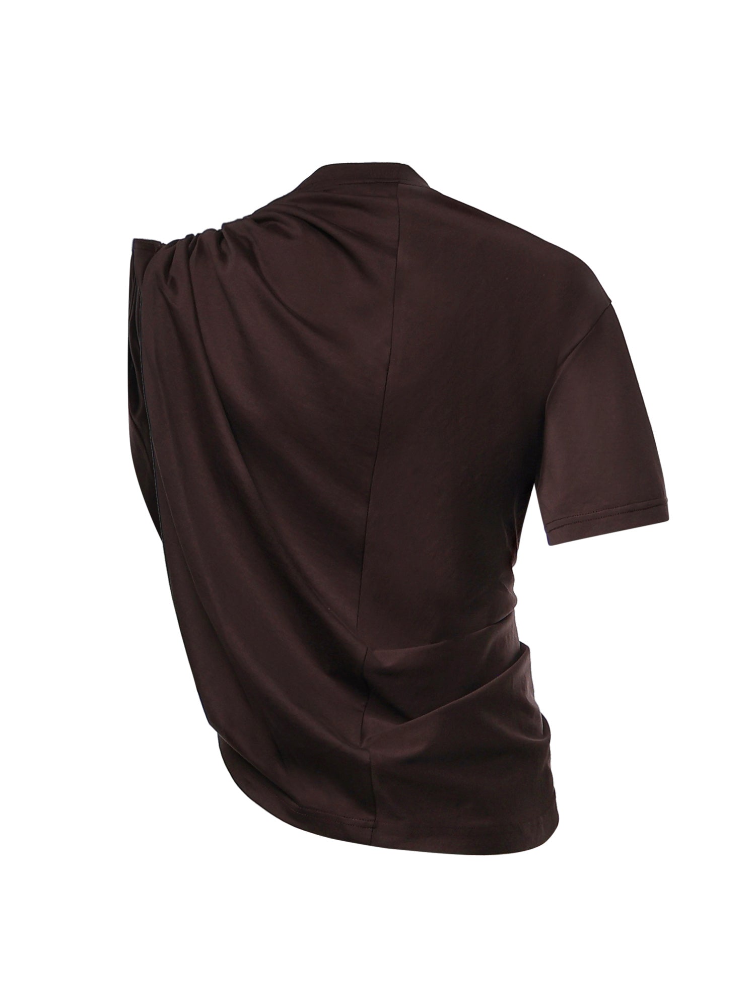 T-shirt cropped asimmetrica in jersey cotone 226JTS241JS0290 1983 COURREGES 