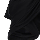 T-shirt cropped asimmetrica in jersey cotone 226JTS241JS0290 9999 COURREGES 