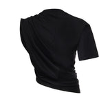 T-shirt cropped asimmetrica in jersey cotone 226JTS241JS0290 9999 COURREGES 