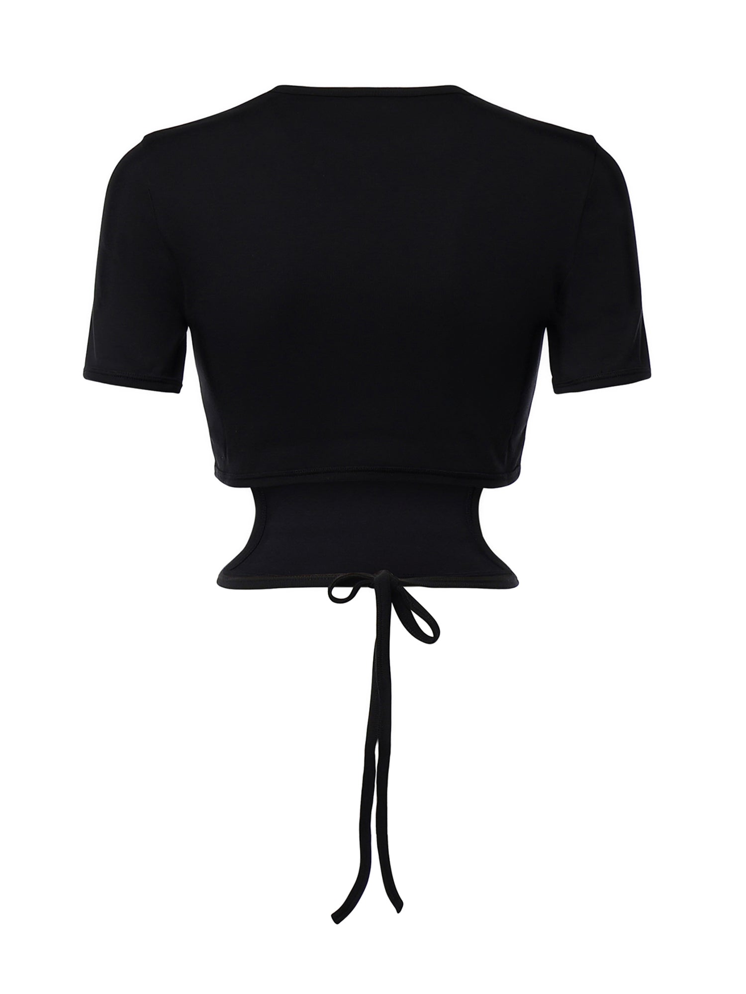 T-shirt cropped in cotone con logo 226JTS256JS0203 9999 COURREGES 