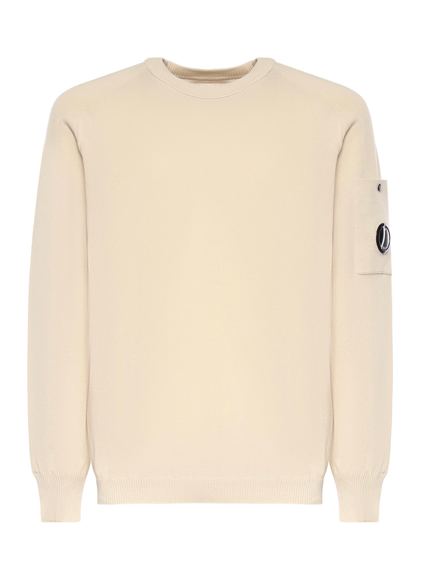 Maglione in cotone crepe con logo 20CMKN105A 006323O114 C.P. COMPANY 