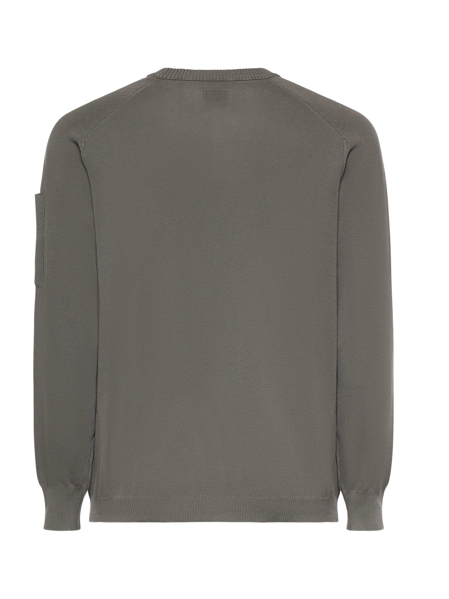 Maglione in cotone crepe con logo<BR/> 20CMKN105A 006323O921 C.P. COMPANY 