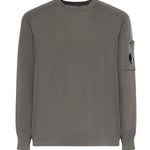 Maglione in cotone crepe con logo<BR/> 20CMKN105A 006323O921 C.P. COMPANY 