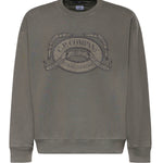 Felpa in diagonal fleece con logo 20CMSS217A 006090O921 C.P. COMPANY 