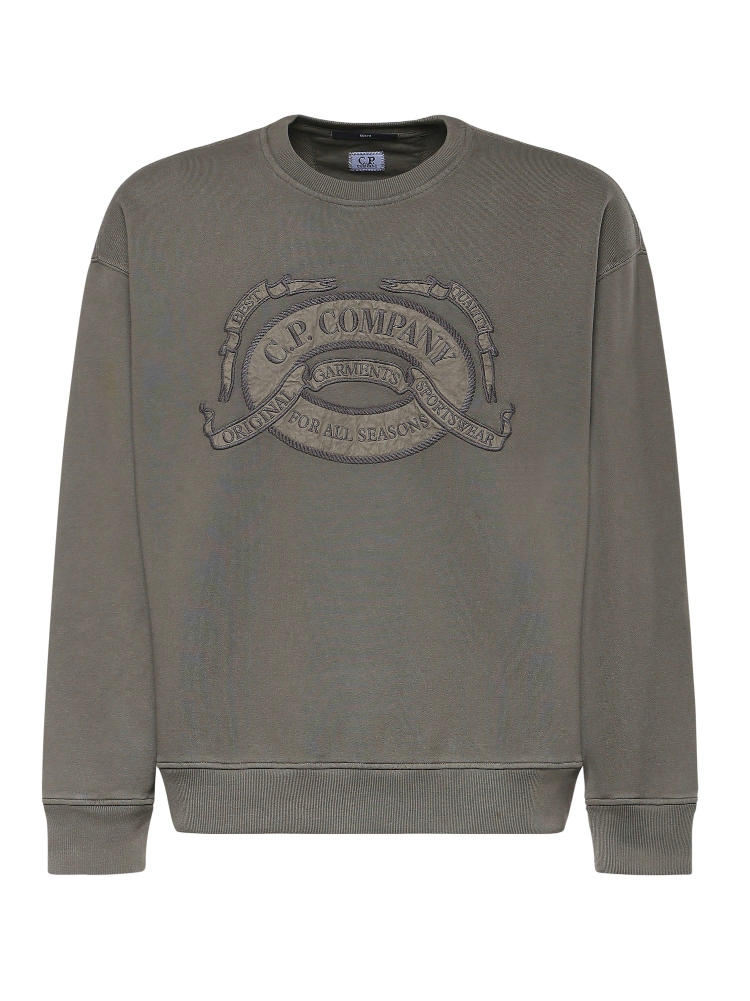 Felpa in diagonal fleece con logo 20CMSS217A 006090O921 C.P. COMPANY 