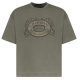 T-shirt in jersey di cotone con logo<BR/> 20CMTS220A 005697O921 C.P. COMPANY 