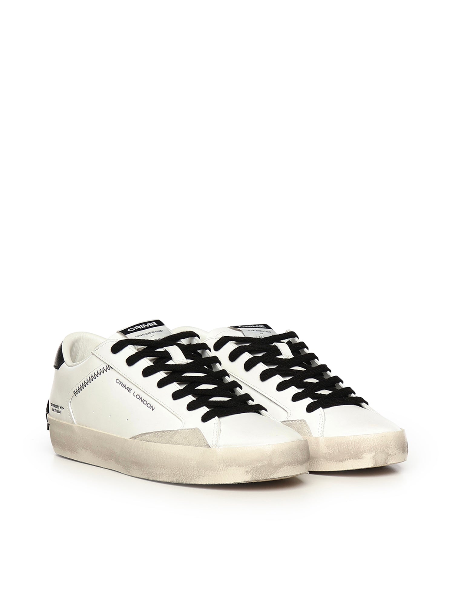 Sneaker Distressed in pelle 16001PP5B WHITE CRIME LONDON 