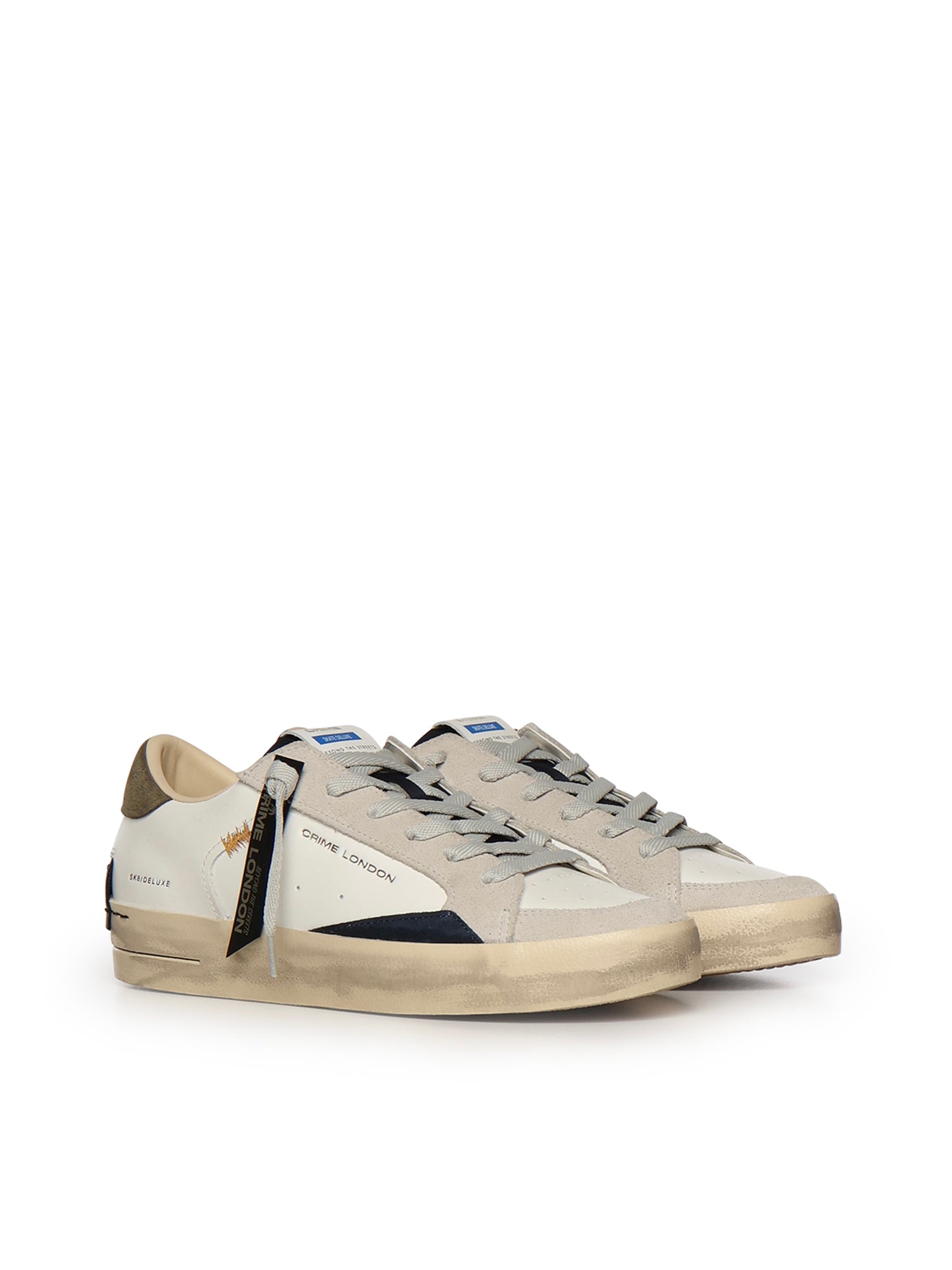 Sneaker Sk8 Deluxe in pelle 19110PP8B WHITE CRIME LONDON 