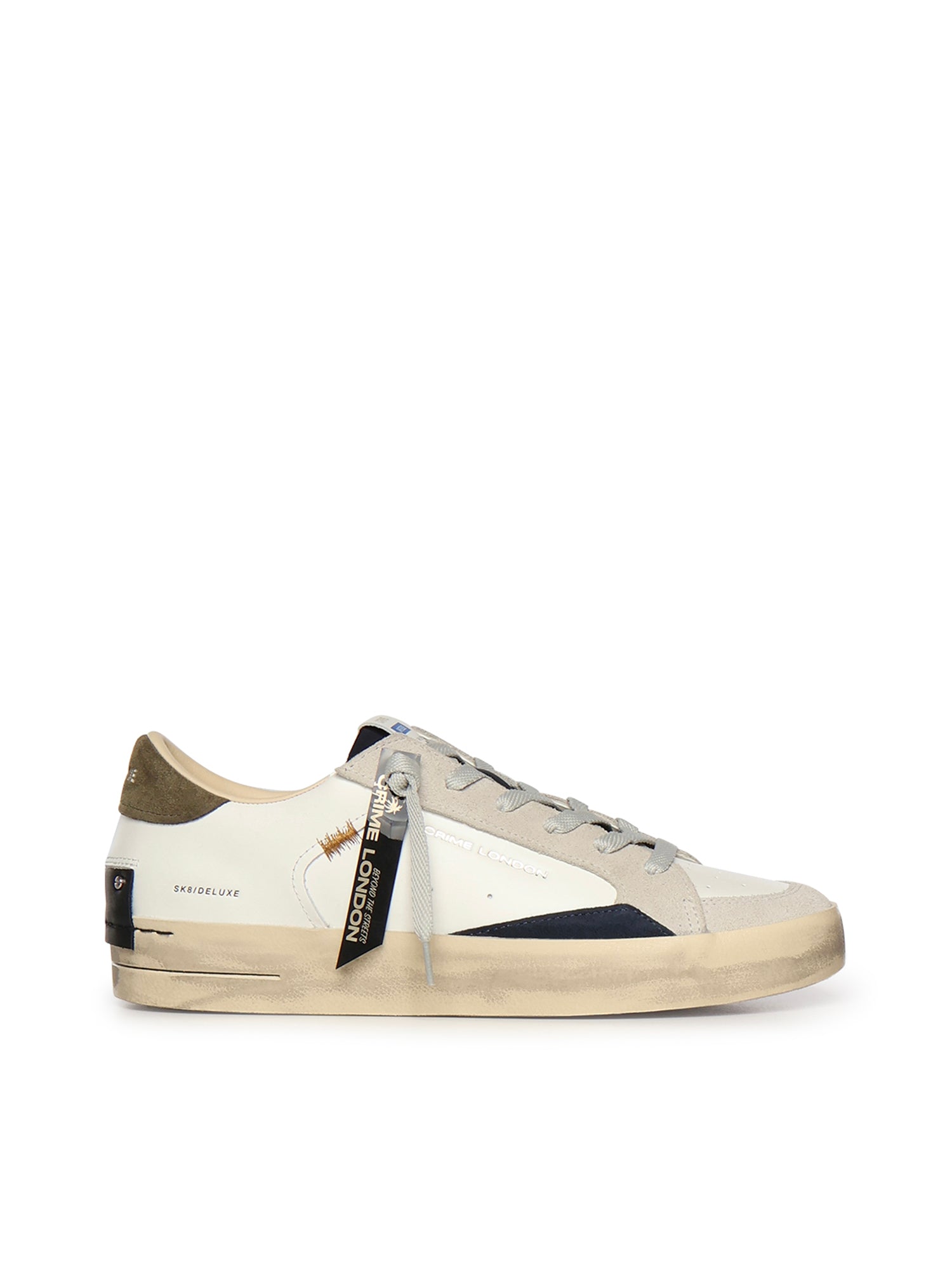 Sneaker Sk8 Deluxe in pelle 19110PP8B WHITE CRIME LONDON 