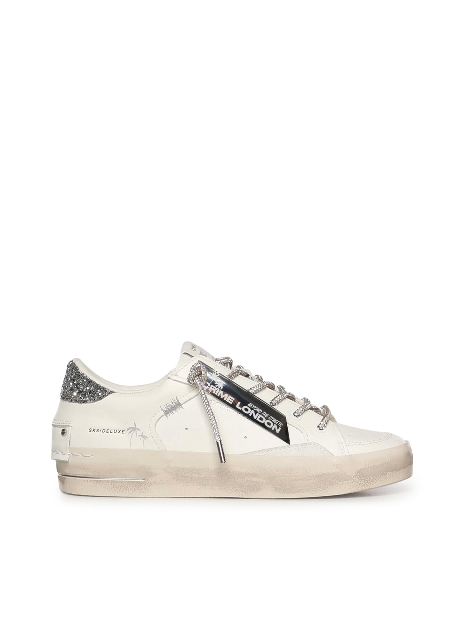 Sneaker Sk8 Deluxe in pelle<BR/> 29111PP8 WHITE CRIME LONDON 