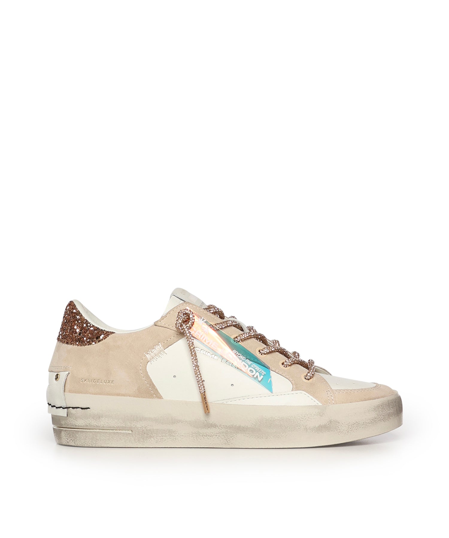 Sneaker Sk8 Deluxe Wedge in pelle 29154PP8B BEIGE CRIME LONDON 
