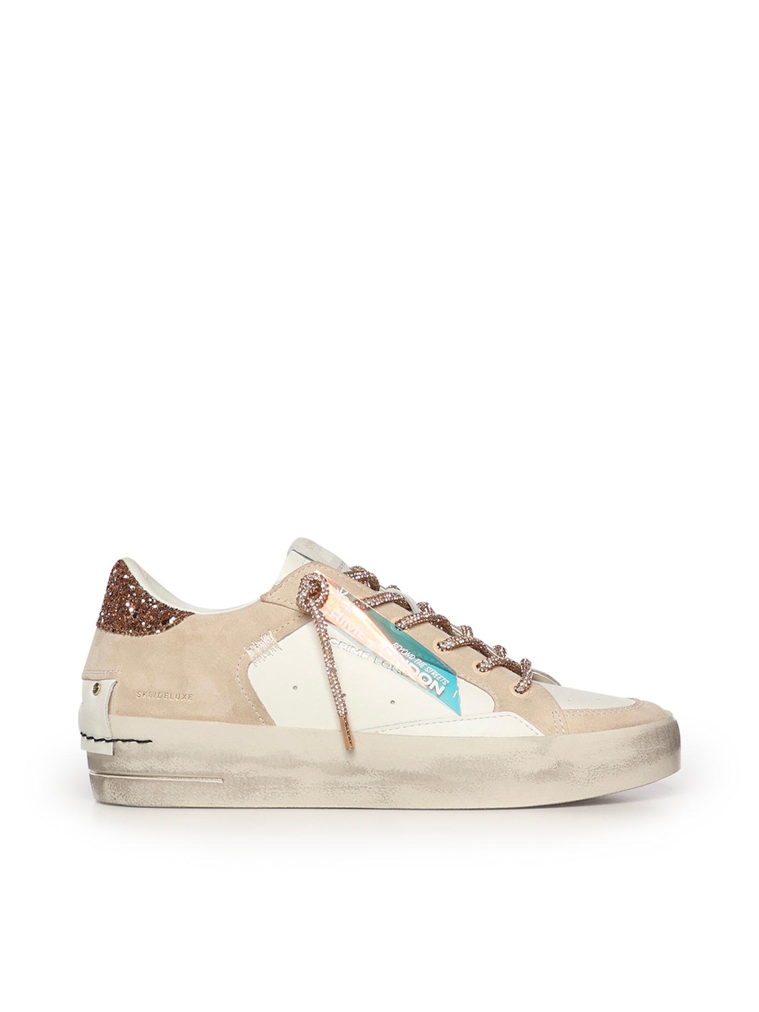 Sneaker Sk8 Deluxe Wedge in pelle 29154PP8B BEIGE CRIME LONDON 