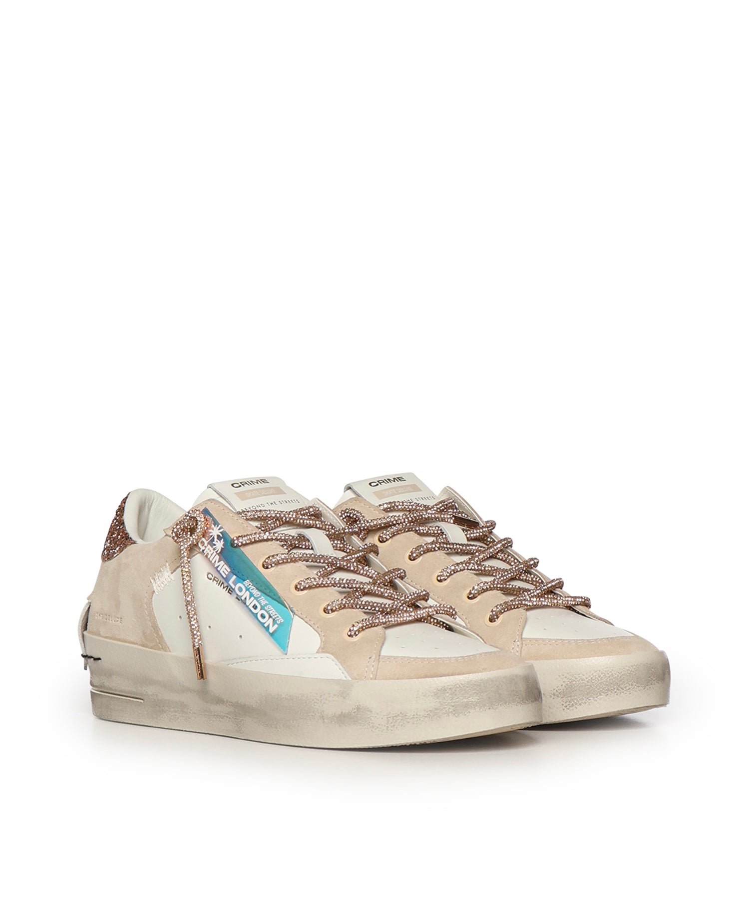 Sneaker Sk8 Deluxe Wedge in pelle 29154PP8B BEIGE CRIME LONDON 