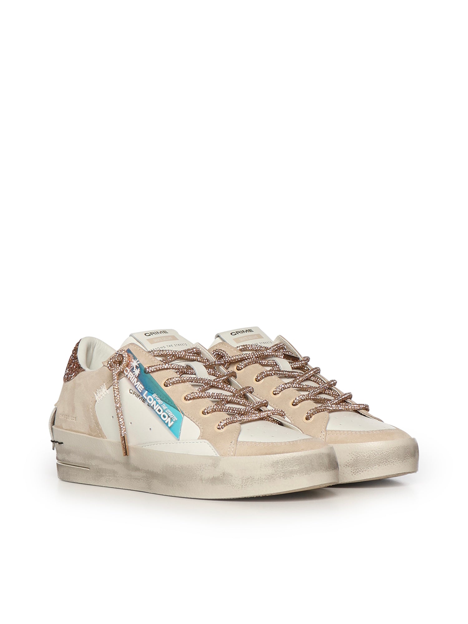 Sneaker Sk8 Deluxe Wedge in pelle 29154PP8B BEIGE CRIME LONDON 
