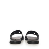 Slide in pelle con logo A80397 A036380999 DOLCE & GABBANA 