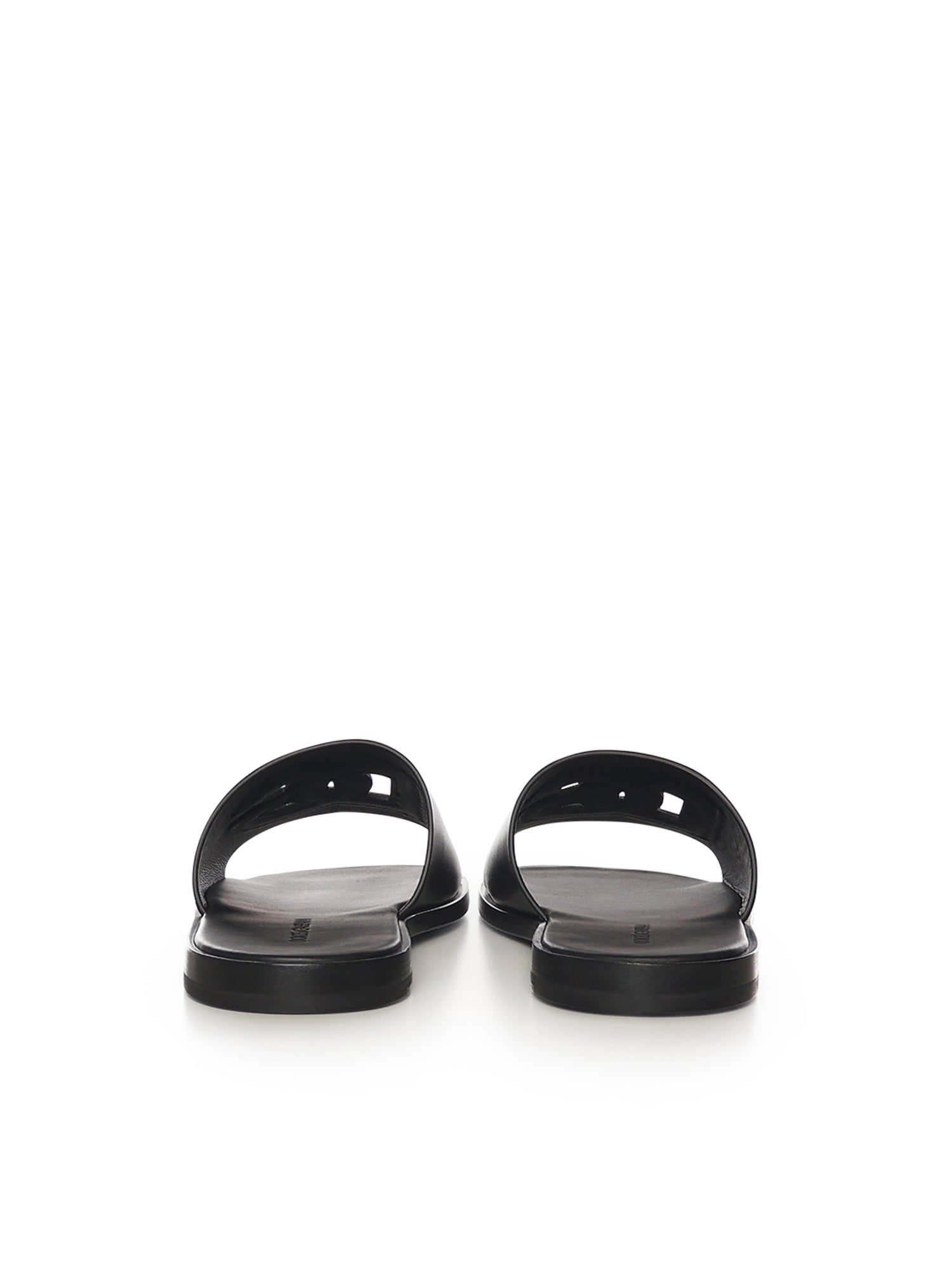 Slide in pelle con logo A80397 A036380999 DOLCE & GABBANA 