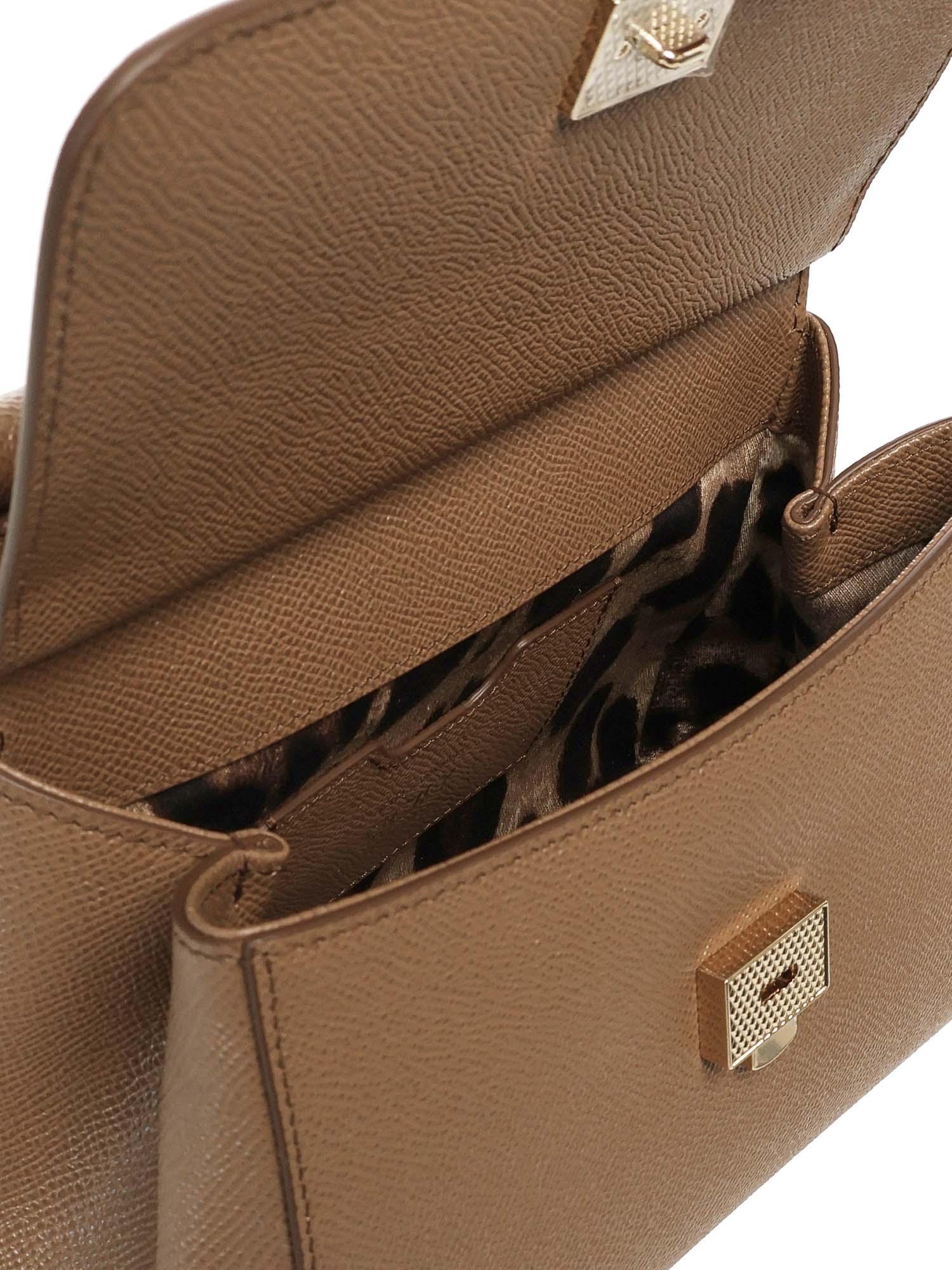 Borsa a mano Sicily piccola in pelle Dauphine BB6003 B10018M417 DOLCE & GABBANA 