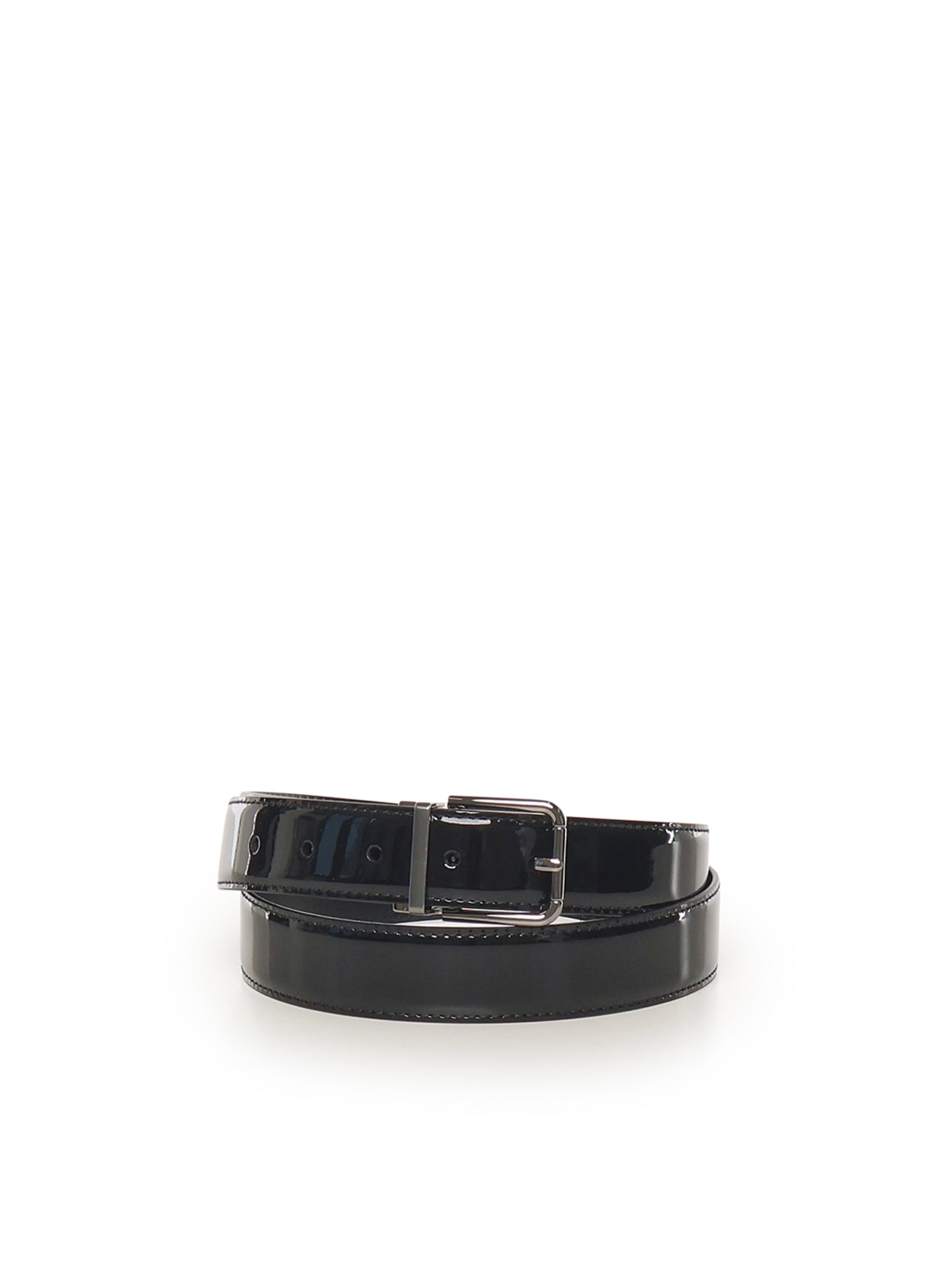 Cintura in pelle di vitello verniciata BC4703 A115380999 DOLCE & GABBANA 