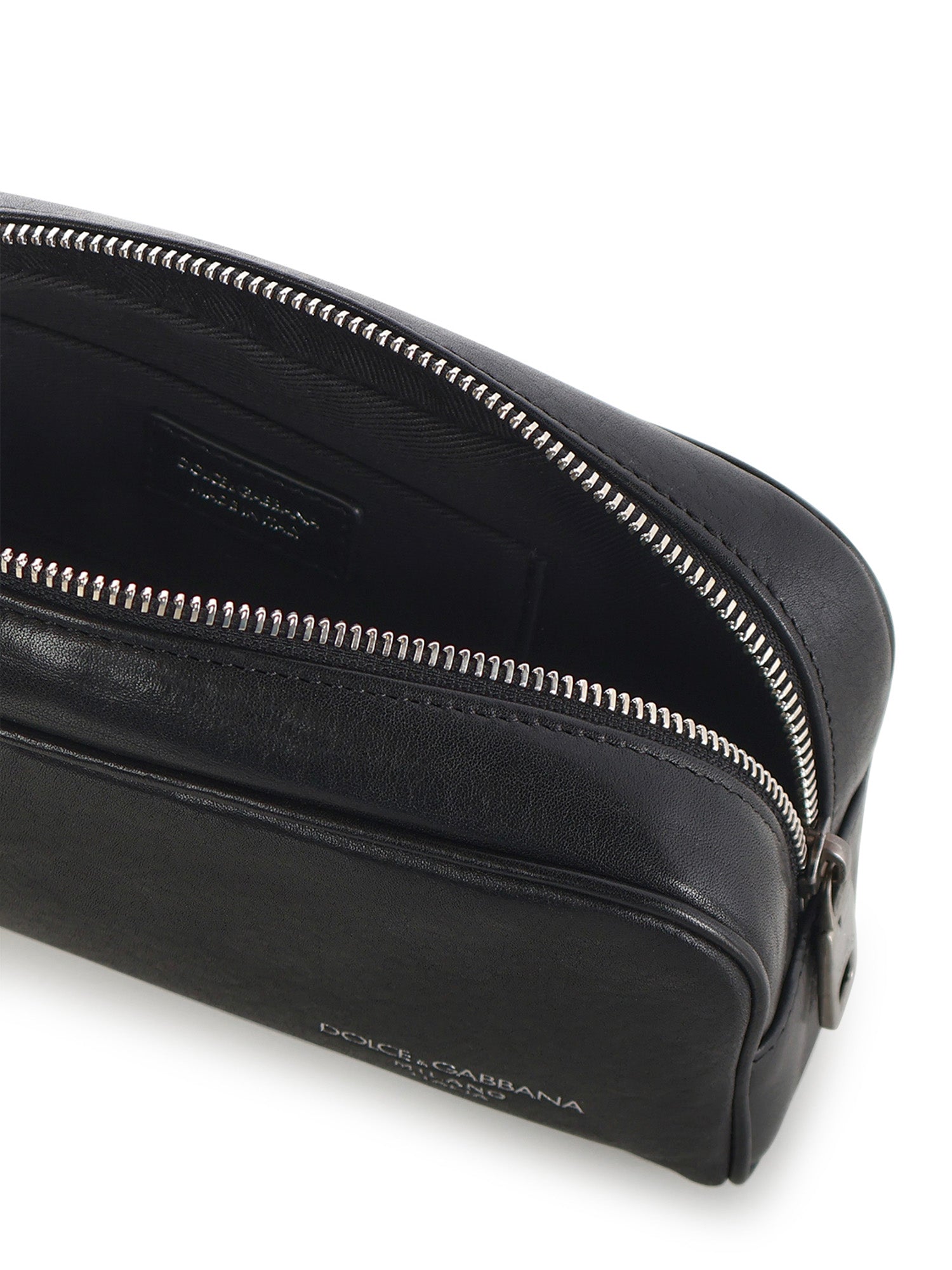 Necessaire in pelle di vitello con logo BP3456 AU99480999 DOLCE & GABBANA 