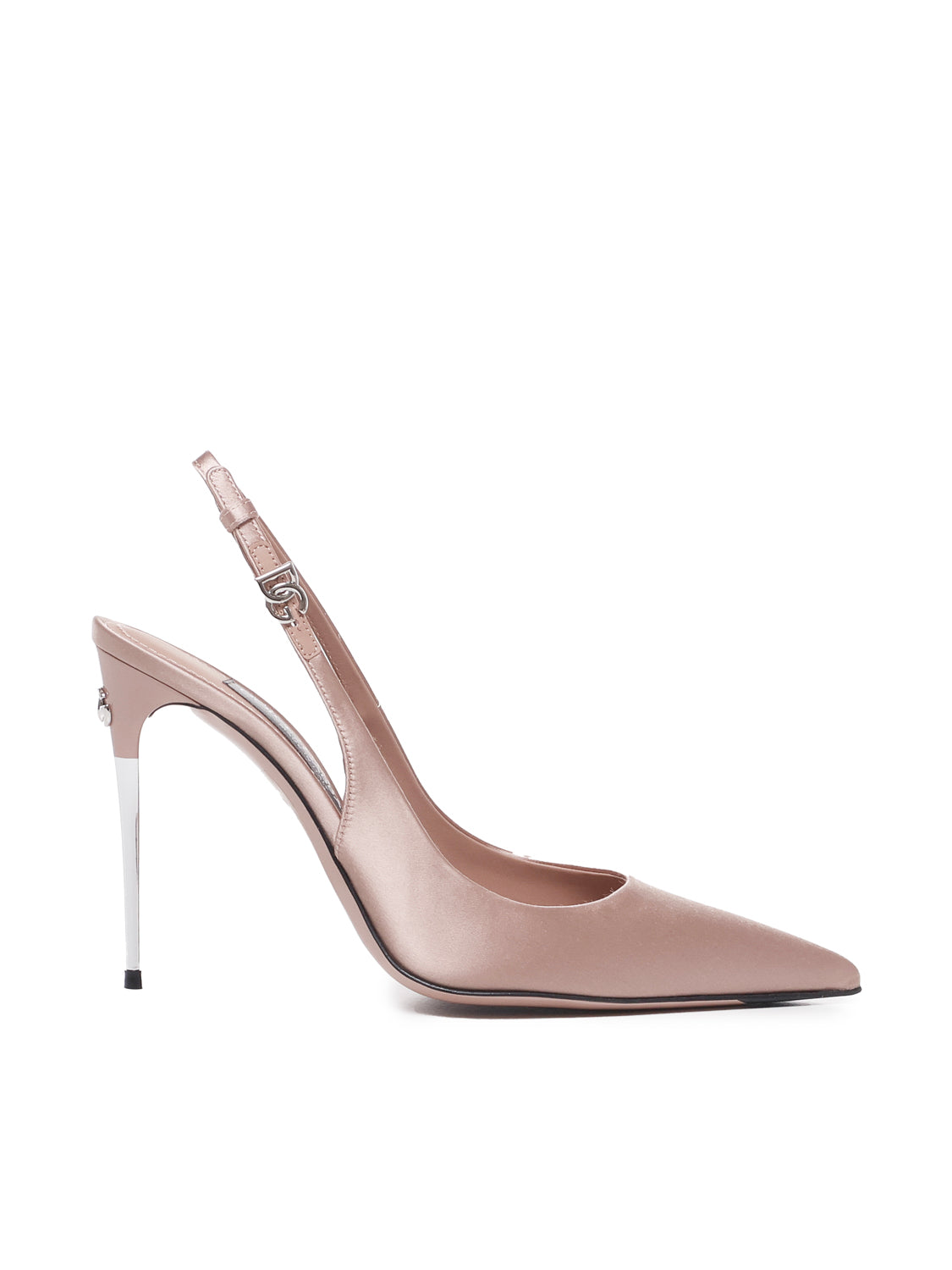 Slingback in raso con logo CG0776 A76308H056 DOLCE & GABBANA 