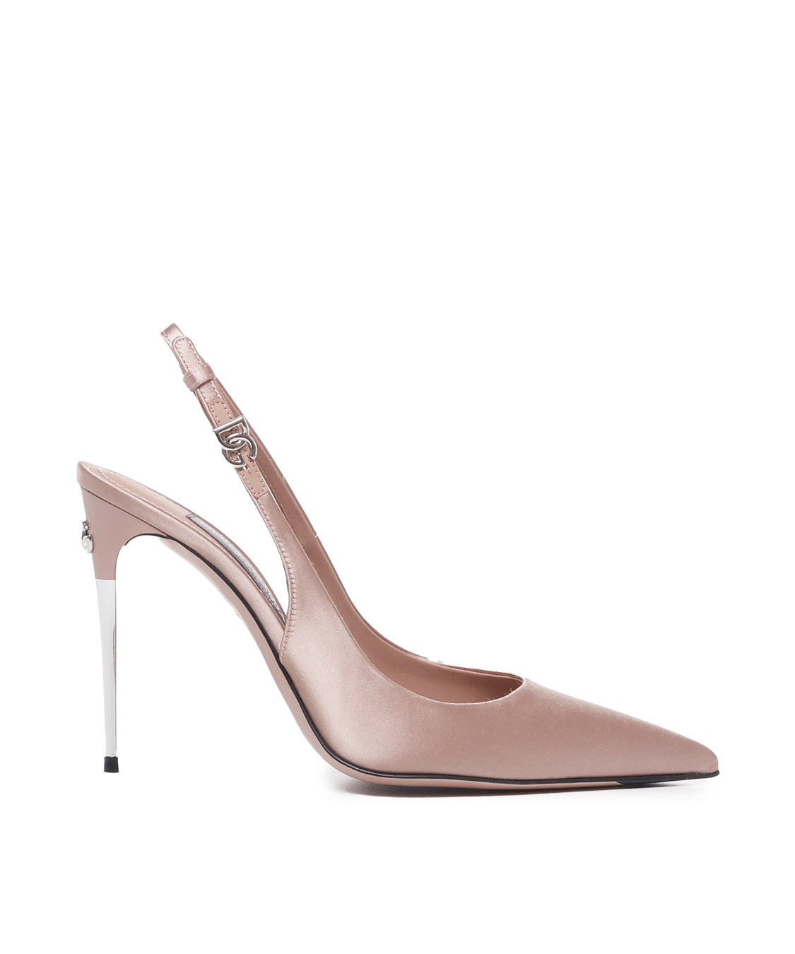 Slingback in raso con logo CG0776 A76308H056 DOLCE & GABBANA 