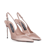 Slingback in raso con logo CG0776 A76308H056 DOLCE & GABBANA 