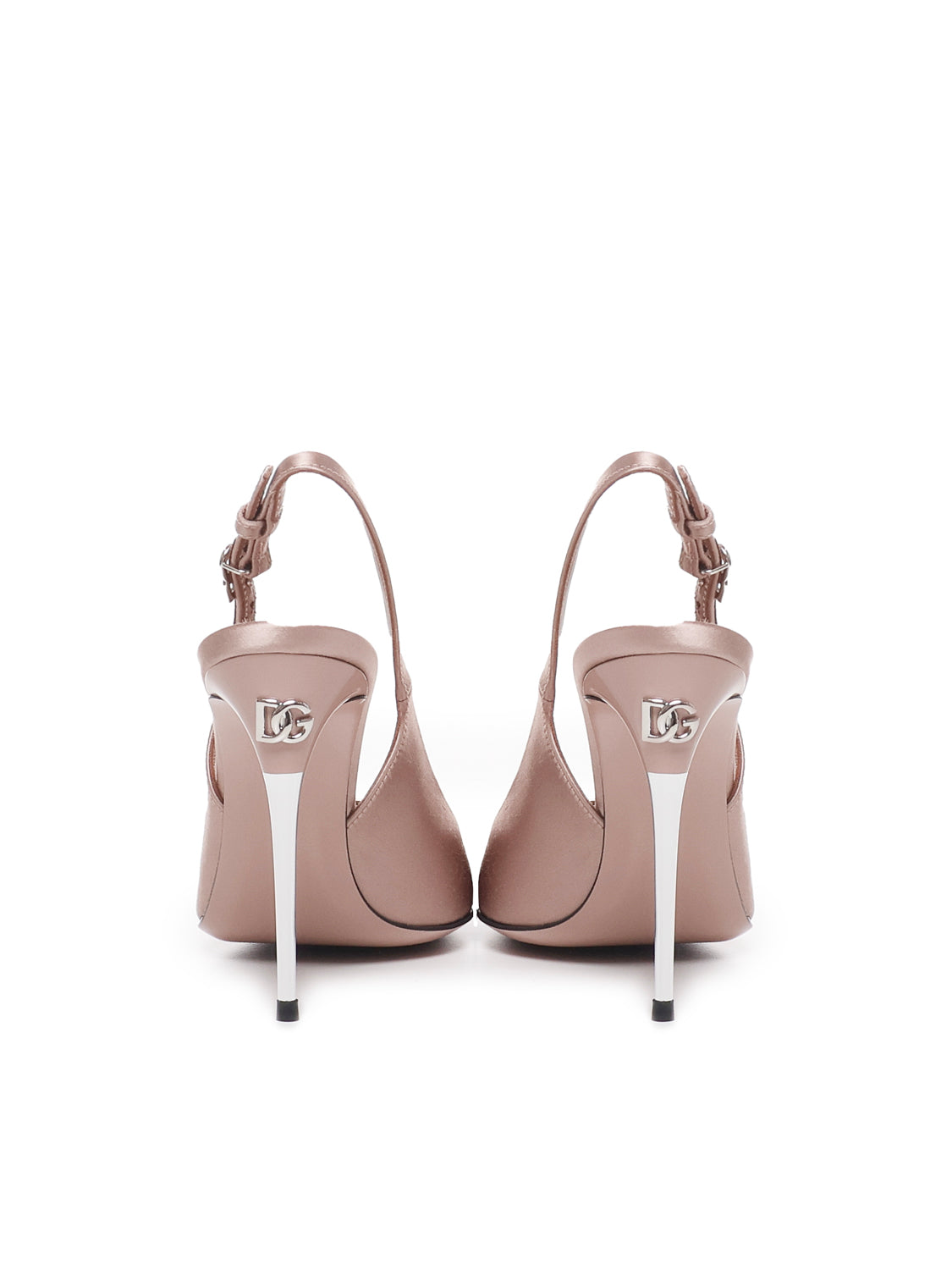 Slingback in raso con logo CG0776 A76308H056 DOLCE & GABBANA 