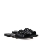 Slide in pelle di vitello e logo CQ0436 AY32980999 DOLCE & GABBANA 