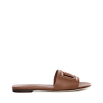 Slide in pelle di vitello e logo CQ0436 AY32981236 DOLCE & GABBANA 