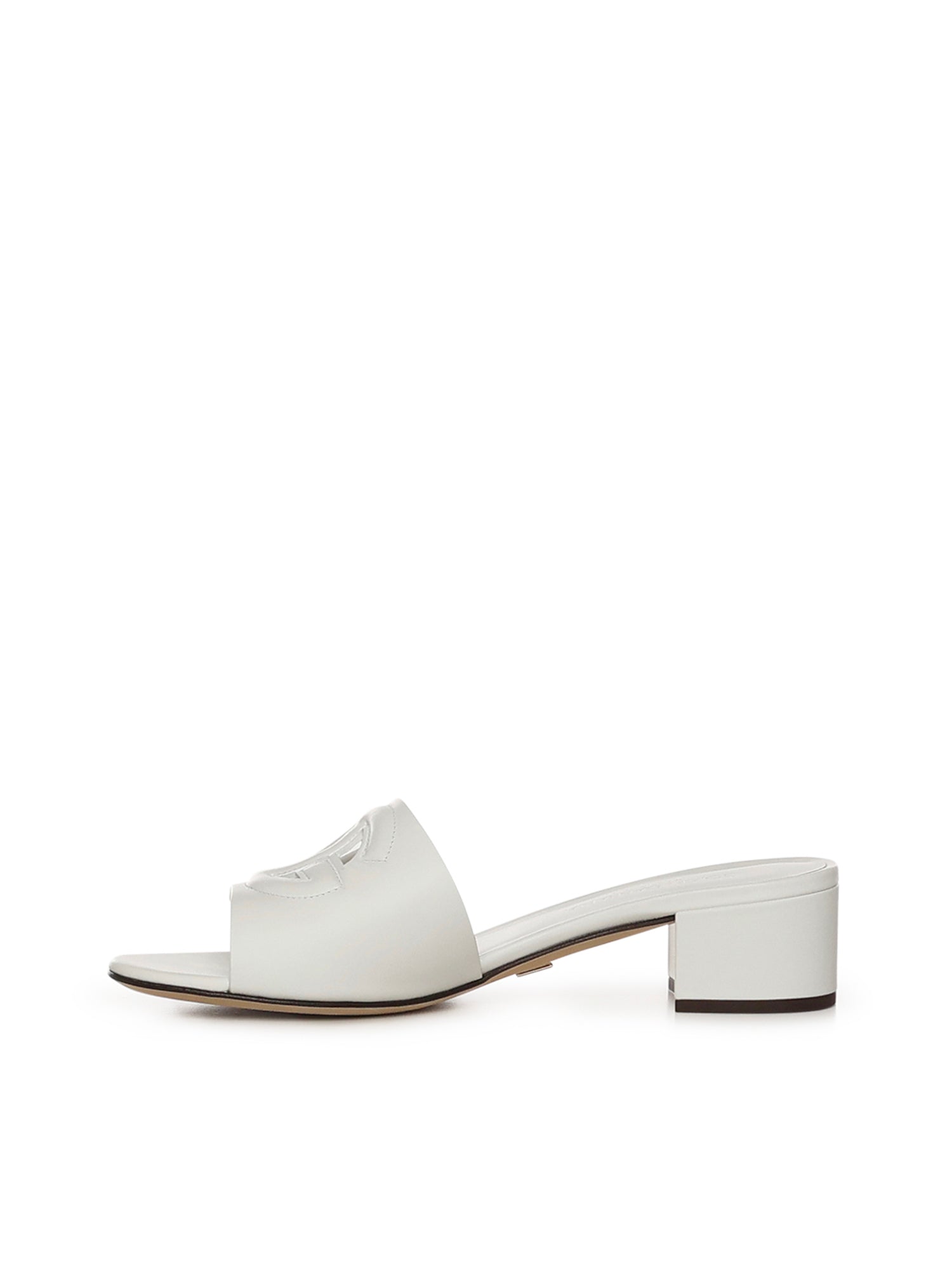 Mule in pelle di vitello e logo DG CR1755 AY32980001 DOLCE & GABBANA 